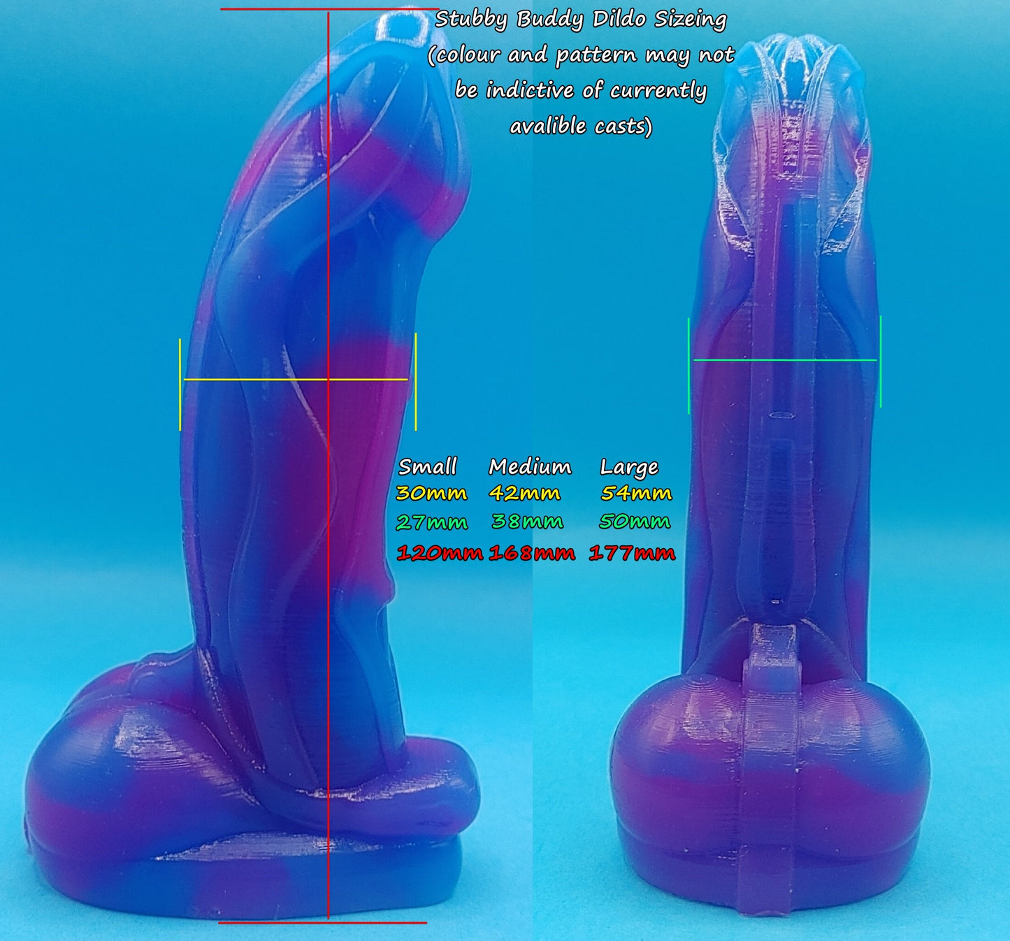 Stubby Buddy Silicone Flops - Blue/Purple UV Fluorescent
